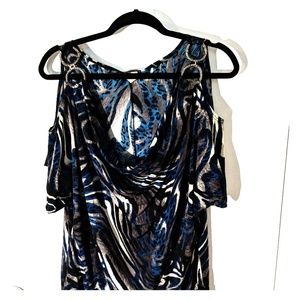 Cold Shoulder cowl neck  blouse